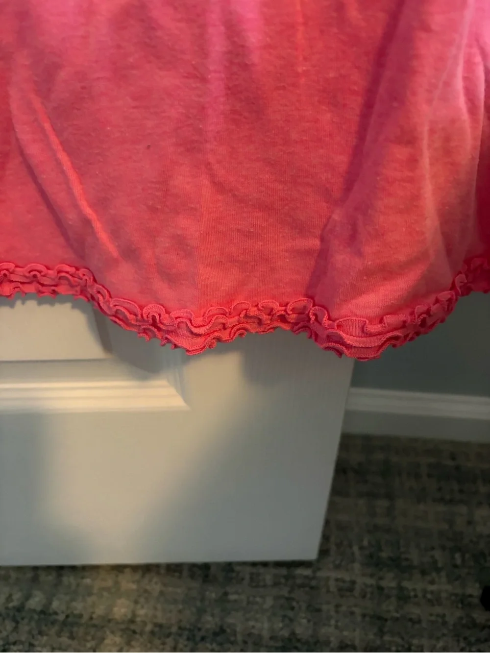 Kavie Girls Pink Ruffle Trim Sleeveless Tank